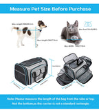 Airline Approved Pet Carrier, Large Soft Sided Pet Travel TSA Carrier 4 Sides Expandable Cat Collapsible Carriers with Removable Fleece Pad and Pockets for Cats Dogs and Small Animals
