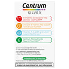 Centrum Silver Multivitamin for Adults 50 and Over, 125 Tablets | Contains Vitamin D3, B Vitamins, Clinically Proven to Support Memory as You Age, GLP-1 Support