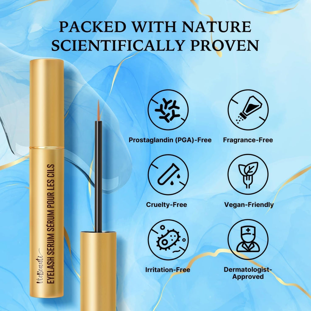 VieBeauti EyeLash Growth Serum for Longer Fuller Thicker Looking Lashes 5 mL