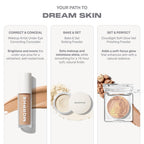 Morphe Wakeup Artist Under Eye Concealer - Lightweight Serum Concealer + Brightening Color Corrector - Hydrating Under Eye Brightener for Dark Circles & Radiant Face Makeup - Blossom 01 (0.12 oz)