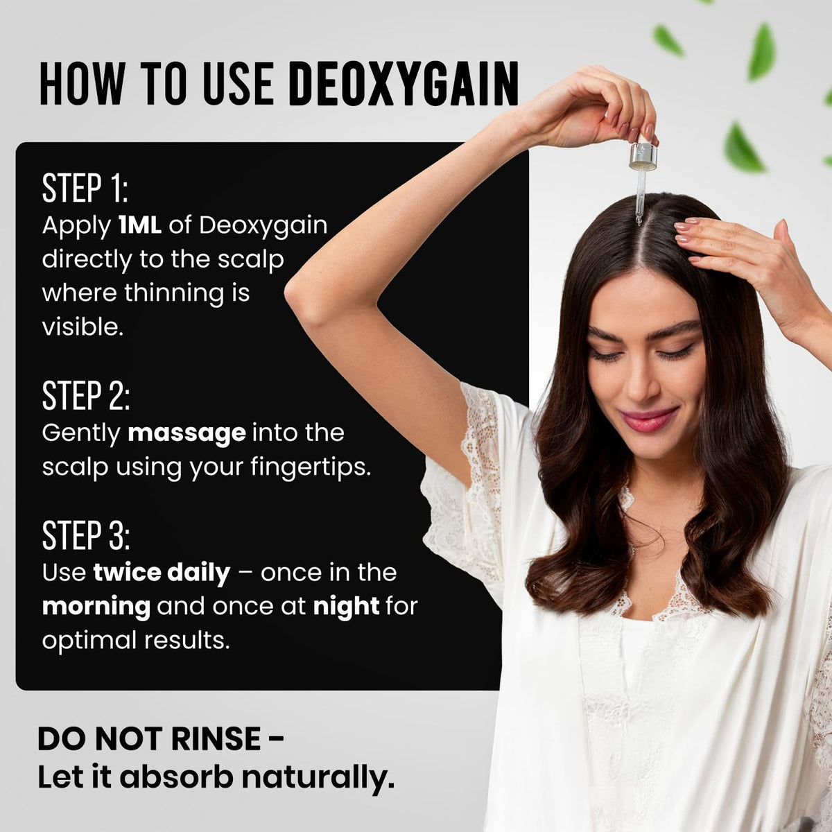 Hair Growth Serum by Deoxygain - DHT Blocker with 2DDR for Hair Regrowth