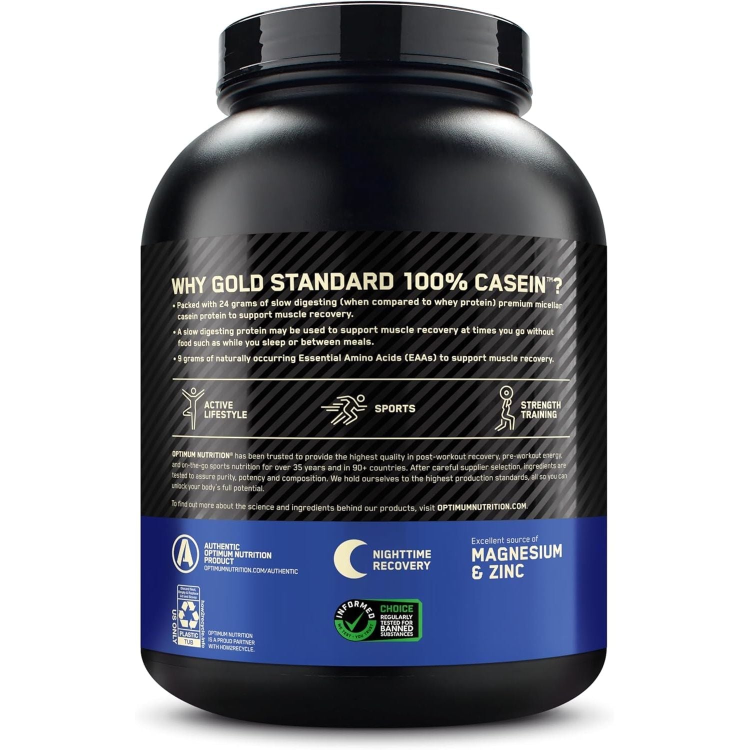 Buy now Optimum Nutrition Gold Standard 100% Micellar Casein Protein Powder, Slow Digesting, Helps Keep You Full, Overnight Muscle Recovery, Cookies and Cream, 4 Pound (Packaging May Vary) at indiglob india