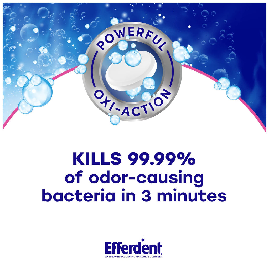 Buy now Efferdent Denture Cleaner Tablets â€“ Dental Appliances, Aligners, Mouth Guard, and Retainer Cleaner Tablets, Complete Clean, 126 Count at indiglob india