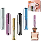 opasyo Refillable Perfume Atomizer, Leak-Proof, 5ml 4 Pack | Portable travel perfume spray bottle. Includes Gold/Pink/Blue/Black. Perfect essentials for traveling and outgoing.