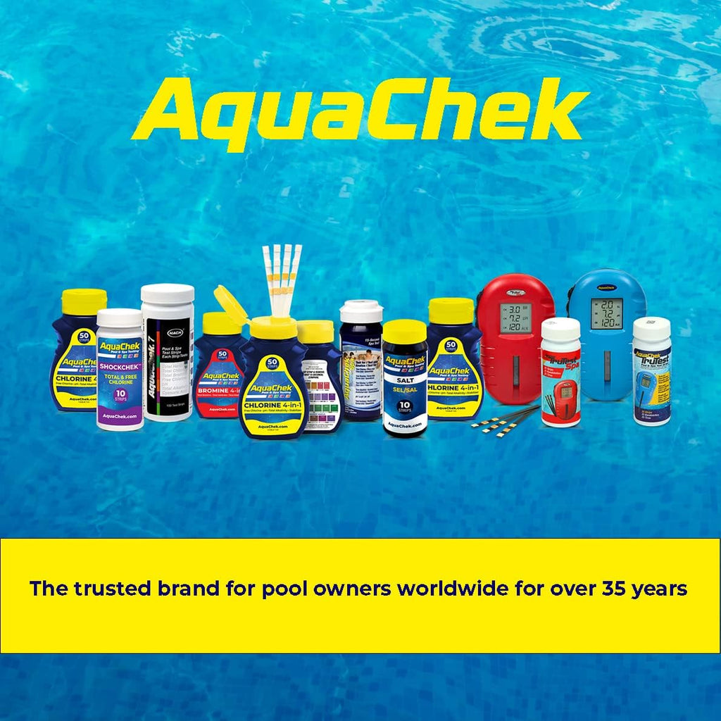 Buy now AquaChek SPA 6-in-1 Test Strips - Spa Test Strips for Total Bromine, Total Chlorine, Free Chlorine, pH, Total Alkalinity, and Total Hardness - Professional Water Quality Testing Kit (50 Strips) at indiglob india