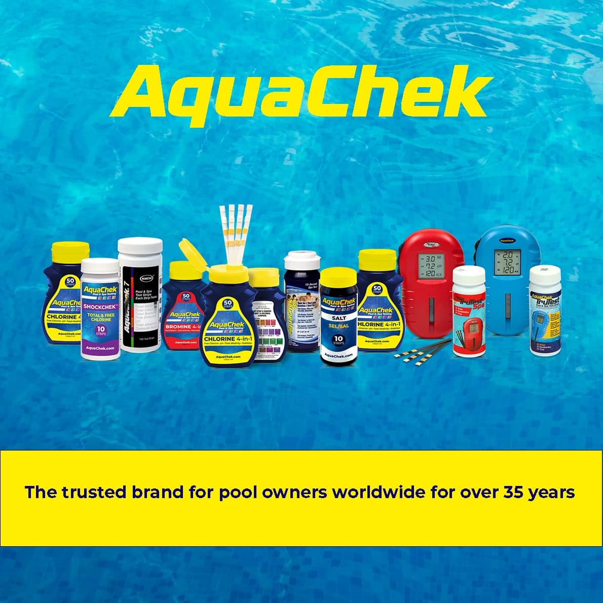 Buy now AquaChek SPA 6-in-1 Test Strips - Spa Test Strips for Total Bromine, Total Chlorine, Free Chlorine, pH, Total Alkalinity, and Total Hardness - Professional Water Quality Testing Kit (50 Strips) at indiglob india
