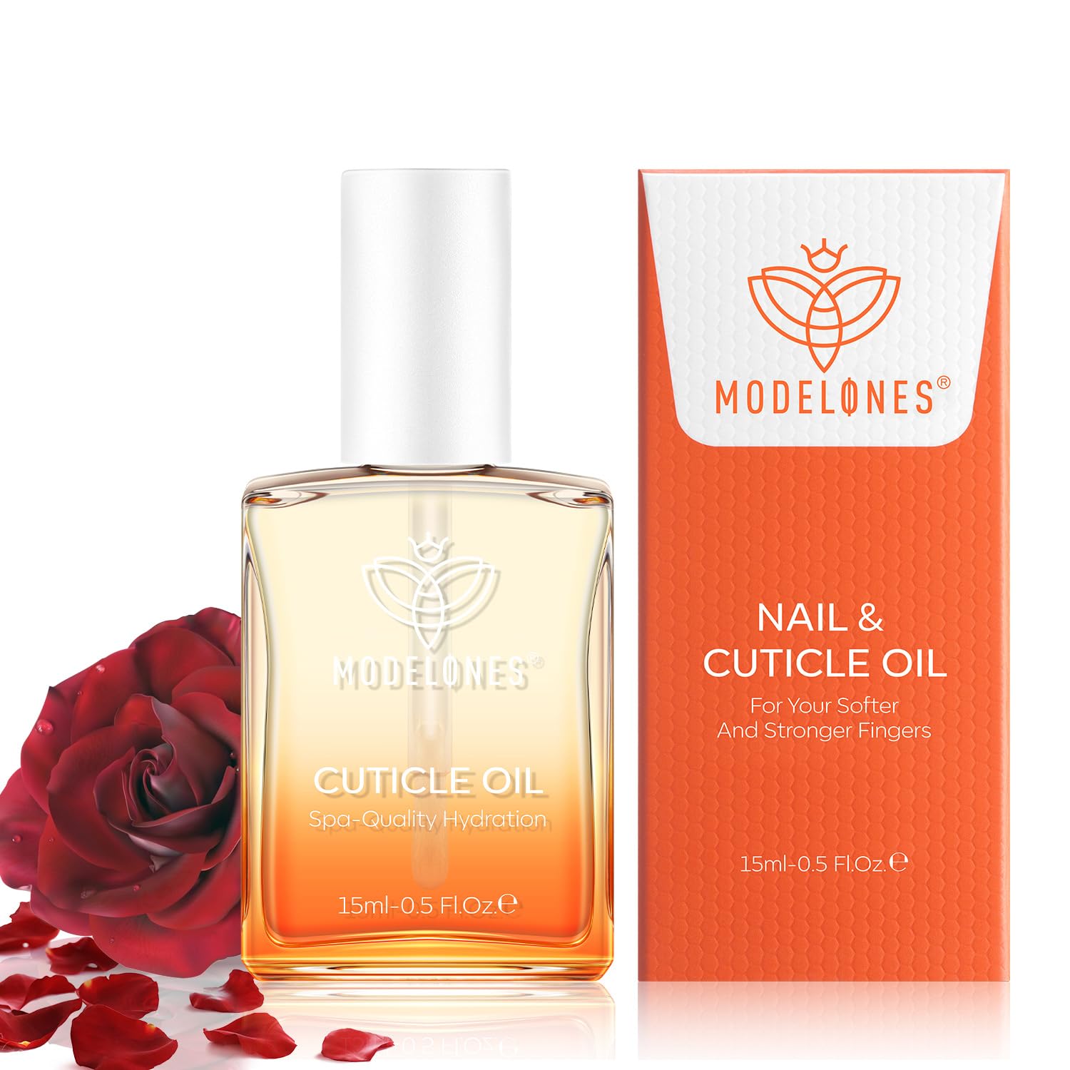 Modelones Nail Strengthener and Growth Oil, Clear Nail Repair for Damaged | Nails Hardener Extra Strong and Growth Repair Mode Gifts Strengthening Polish for Broken Nail Care Women 15ml 0.51 Fl Oz
