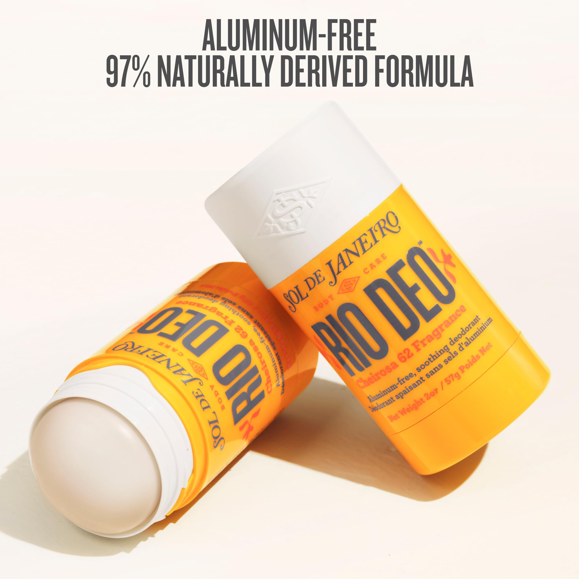 Sol de Janeiro Rio Deo - Refillable Aluminum Free Deodorant | Aluminum Free, Baking Soda Free, Prevents Odor, Soothing & Moisturizing, Gently Exfoliates, Evens Skin Tone