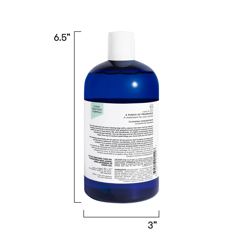 Capri Blue Volcano Cleaning Concentrate, Multi Purpose Cleaner, Cleaning Products Safe for Floors, Tile, Countertops and More - Vegan & Cruelty Free - Non-Toxic Sanitation Supplies (16 Fl Oz)