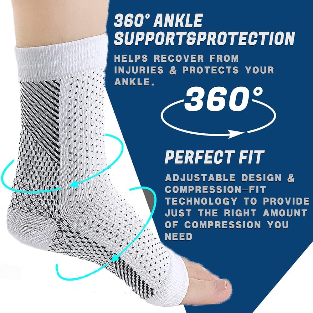 Buy now Soothe Socks for Neuropathy Pain, Sports Ankle Compression Foot Cover, Soothesocks Neuropathy, Foot, Brace Support White-1 Pair Large/XLarge at indiglob india