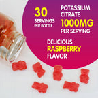 duwhot Potassium Citrate 1000mg Gummies, 60 Chewables | Potassium Supplement for Adults Women & Men, Support Leg Cramps & Muscle Health