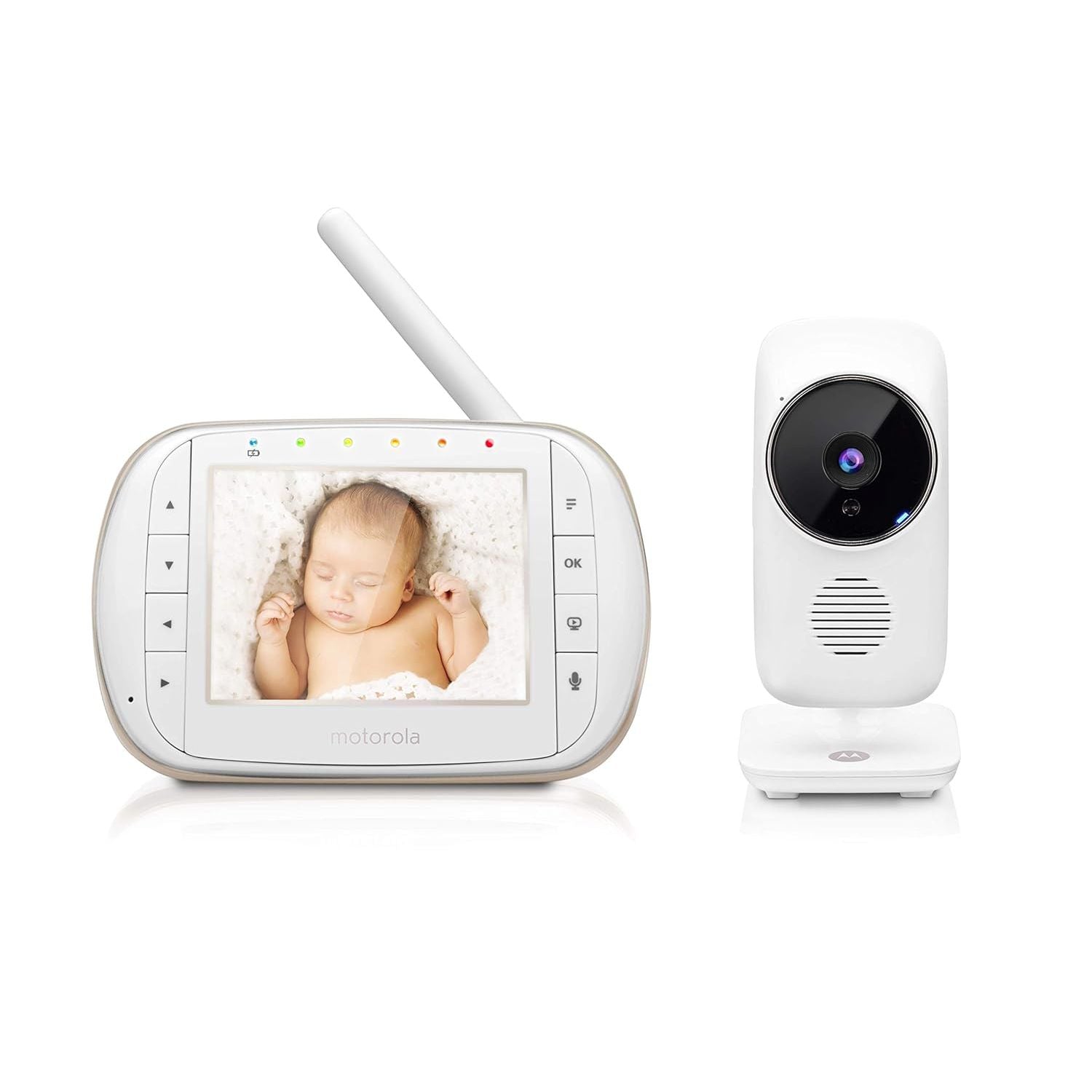 Buy now Motorola indoor Baby Smart Video Baby Monitor with Wi-Fi & 3.5" Color LCD Parent Unit, Night Vision, Two-Way Audio, Room Temperature Display & 5 Lullabies, MBP668CONNECT, 720p Default at indiglob india