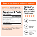 NatureWise Turmeric Curcumin 500mg Supplement with BioPerine, 30 Softgels | Extra Strength 95% Curcuminoids - Black Pepper Extract for Absorption - Immune Support - 1-Month Supply
