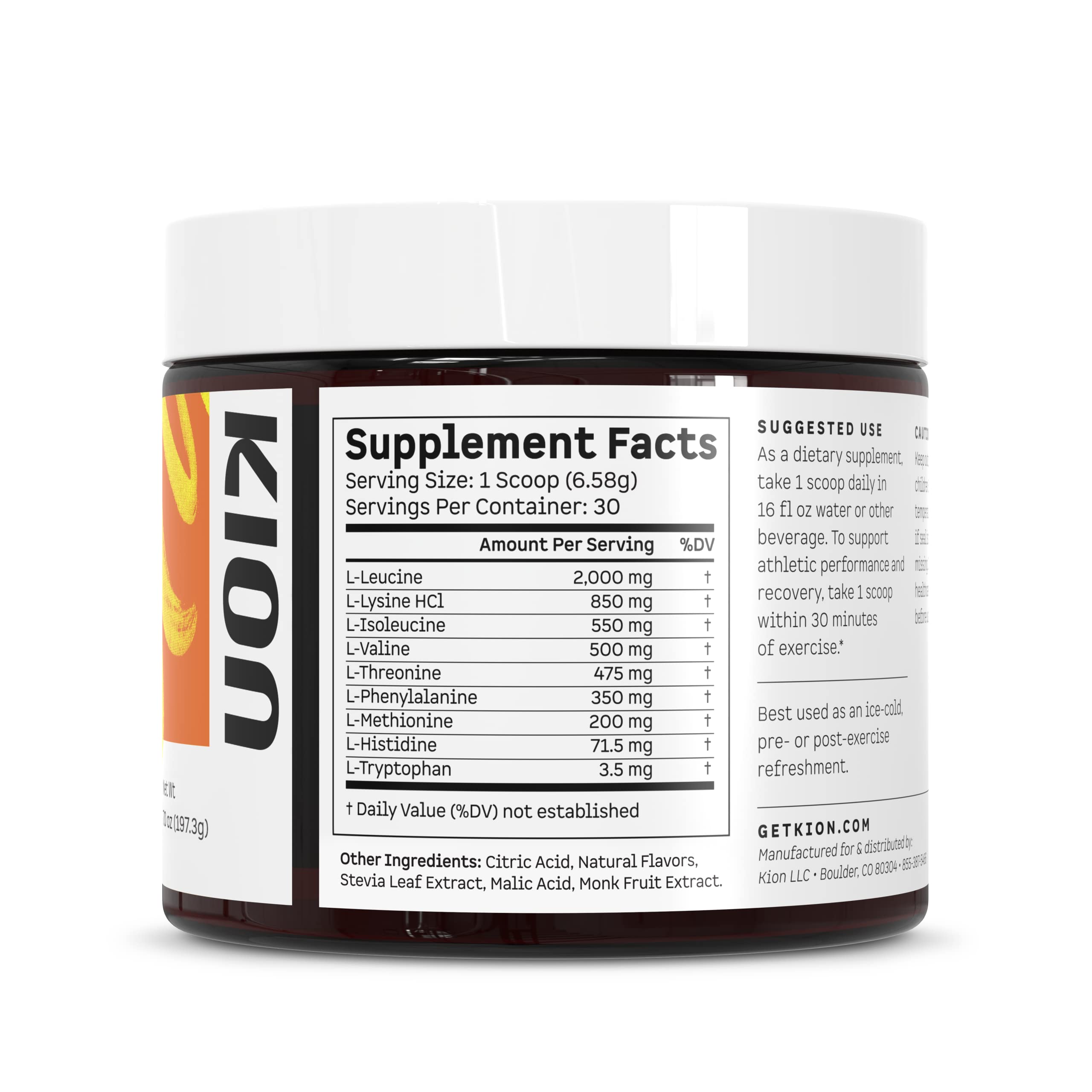 Kion Aminos Essential Amino Acids Powder, EAA & BCAA, Lean Muscle, Energy | All 9 aminos, caffeine-free, sugar-free, to curb cravings and support muscle with age, dieting, or GLP-1 use