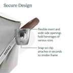 Buy now UPPAbaby Cup Holder for Vista, Cruz and Minu Strollers/Quick Attachment/Holds Beverages of Various Sizes/Folds Attached at indiglob india