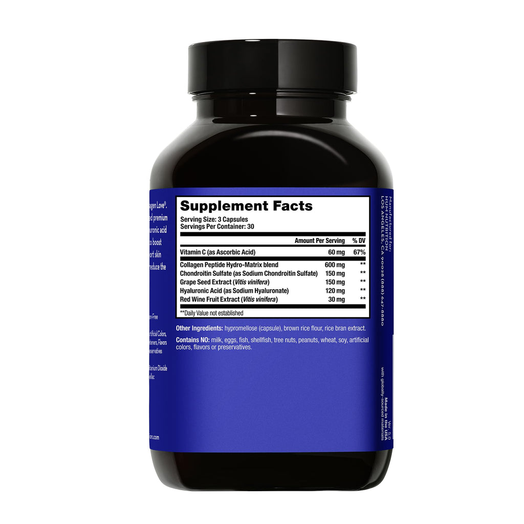 HUM Collagen Love Collagen Peptides Capsules, Firm Skin Support, 90 Count