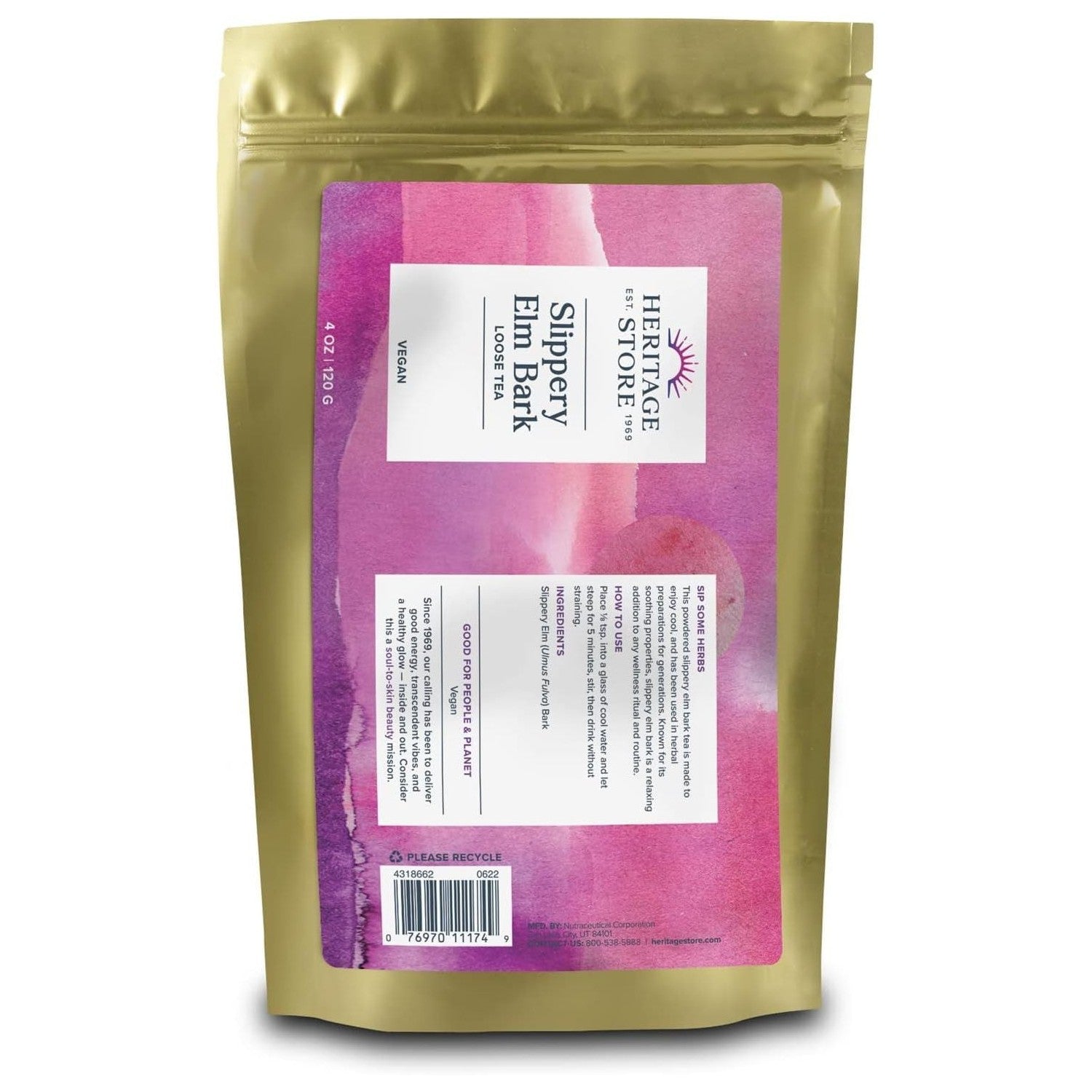 Buy now Heritage Store Slippery Elm Bark Tea, Soothing Loose Tea Helps Ease Digestion, Relaxes & Calms The Throat, with Pure Slippery Elm Powder from The Inner Bark, Vegan, No Additives or Fillers, 4oz at indiglob india