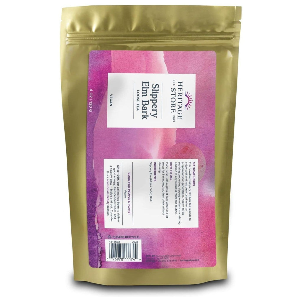 Buy now Heritage Store Slippery Elm Bark Tea, Soothing Loose Tea Helps Ease Digestion, Relaxes & Calms The Throat, with Pure Slippery Elm Powder from The Inner Bark, Vegan, No Additives or Fillers, 4oz Default at indiglob india