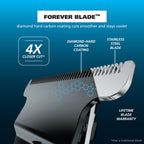 Buy now Wahl USA Pro Series Forever BladeTM Stainless Steel Cordless Rechargeable Beard Trimmer for Men with No Slip Grip & USB Charge Æ’?? Model 3026017 at indiglob india