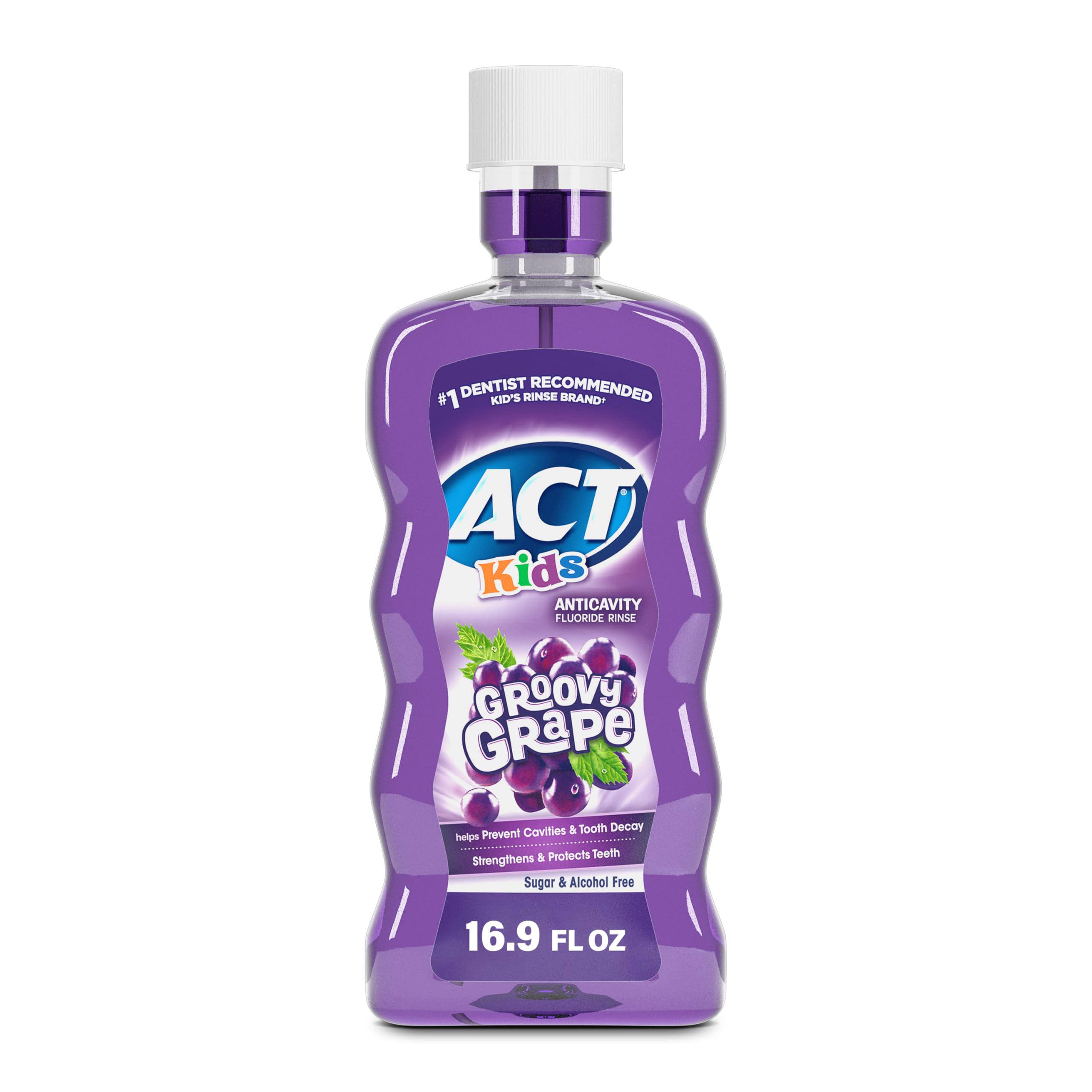 Buy now ACT Kids Anticavity Fluoride Rinse Groovy Grape 16.9 fl. oz. Accurate Dosing Cup, Alcohol Free Groovy Grape at indiglob india