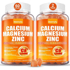 Calcium 1200 mg with Vitamin D3 for Adults - Calcium Citrate Gummies | with Vitamin D3, K2, Magnesium, Zinc, Boron, Copper and Ashwagandha - Extra Absorption Calcium Supplement for Women Men