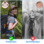 2 Pack Mosquito Head Net, Breathable Bug Net for Hat & Outdoor