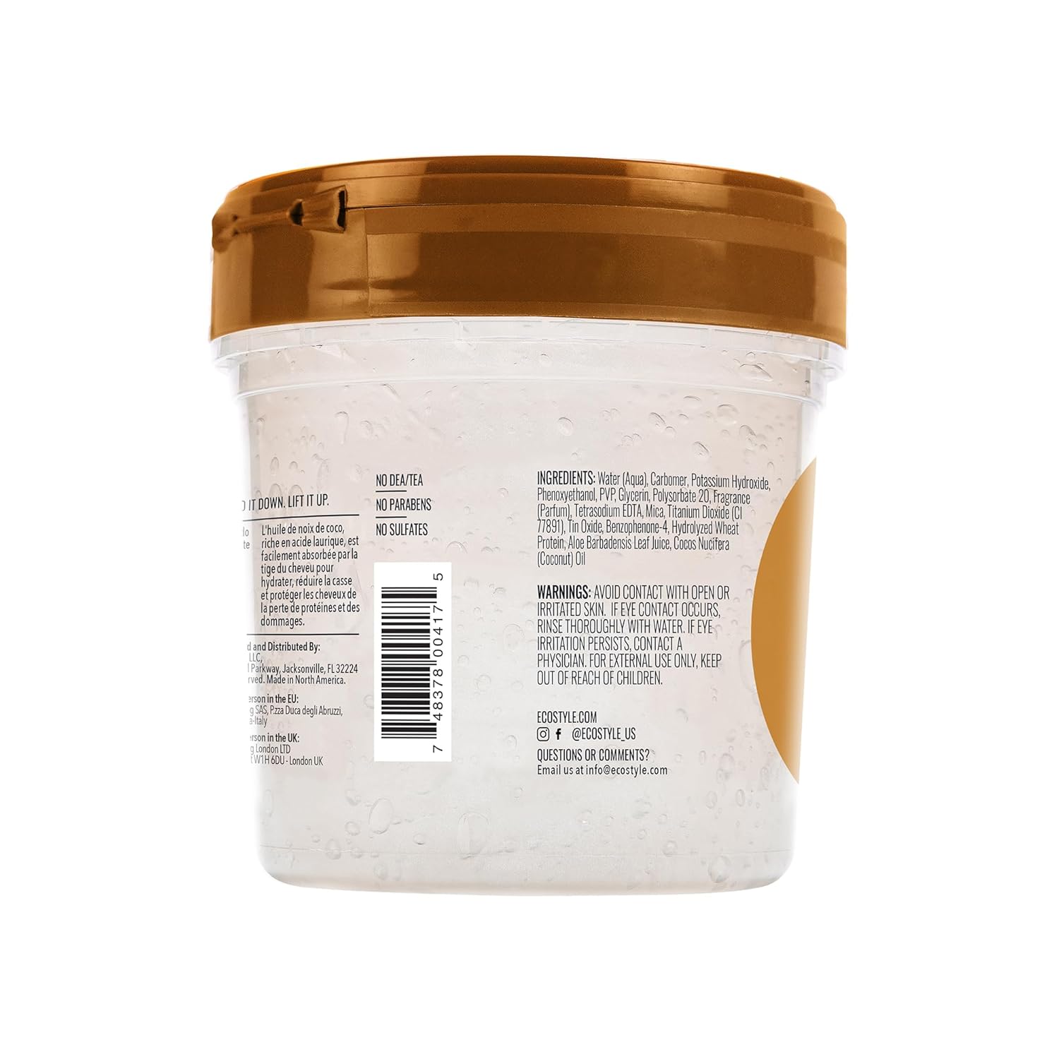 Buy now Eco Style Coconut Oil Styling Gel - Adds Luster and Moisturizes Hair - Weightless Styling and Superior Hold - Prevents Breakage and Split Ends - Promotes Scalp Health - Ideal for all Hair - 8 oz at indiglob india