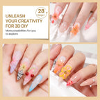 MIZHSE 3D Sculpting Gel, imported, perfect for creating stunning DIY nail art designs for 28+ days of wear.