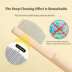 Stainless Steel Dog Eye Comb, Puppy Flea Brush (Pink)