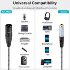 Buy now 3.5mm Female to XLR Male Stereo Audio Adapter Cable, 1/8 inch Mini Jack Female to XLR Male Adapter Cable, 1 Feet at indiglob india