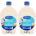 Softsoap Liquid Hand Soap, Warm Vanilla and Coconut Milk, 50 fl oz Refill | Moisturizing, Paraben-Free, Phthalate-Free, Washes Away Germs, for Bathroom & Kitchen, Gentle on Hands