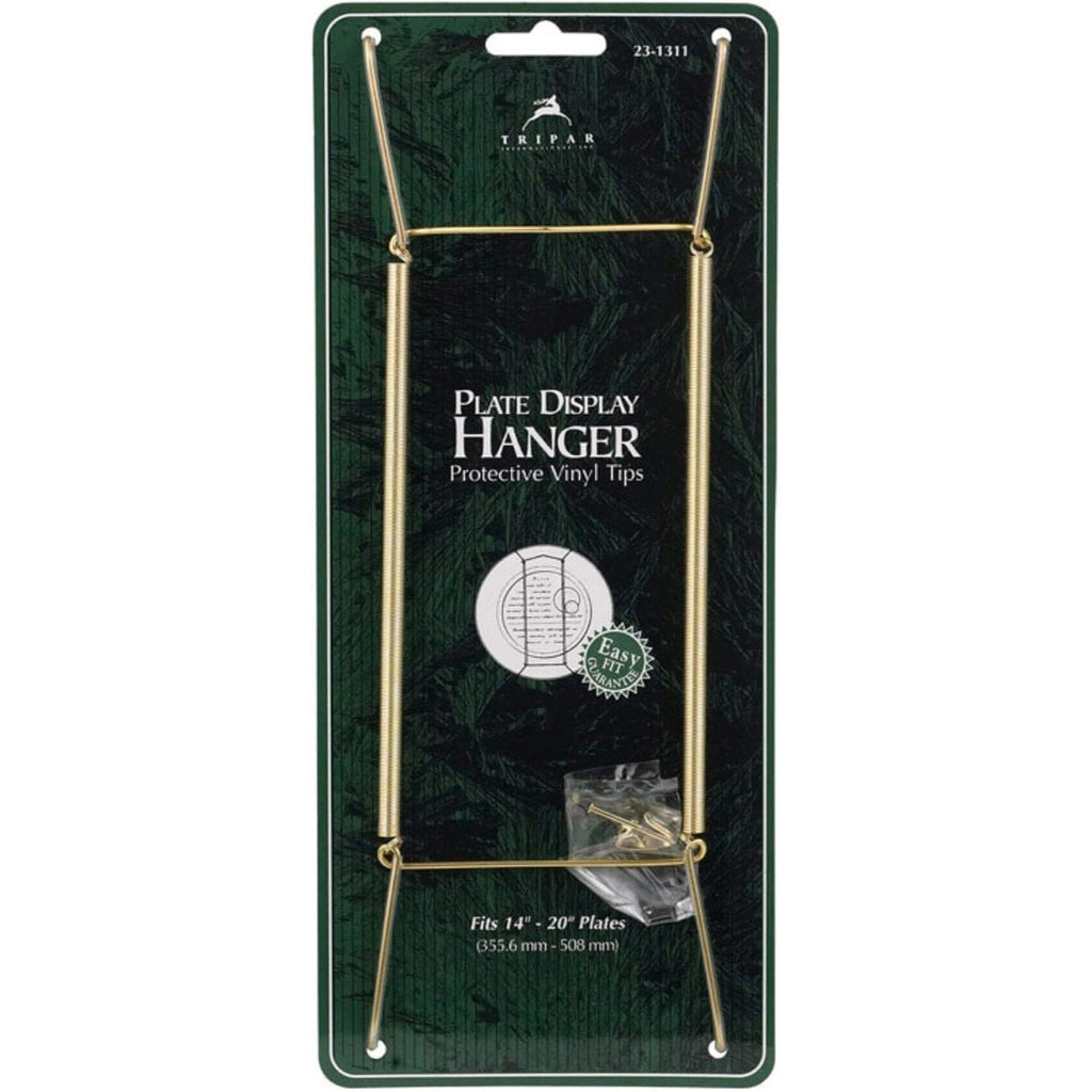Buy now Tripar Wall Plate Hanger, Brass Wire (14-20 Inch) - Durable, Flexible Coils Conform to Most Plates - Holds Up to 2lbs on Wall - Features Clear Coated Vinyl Tips and Sleeves to Prevent Scratches. Default at indiglob india