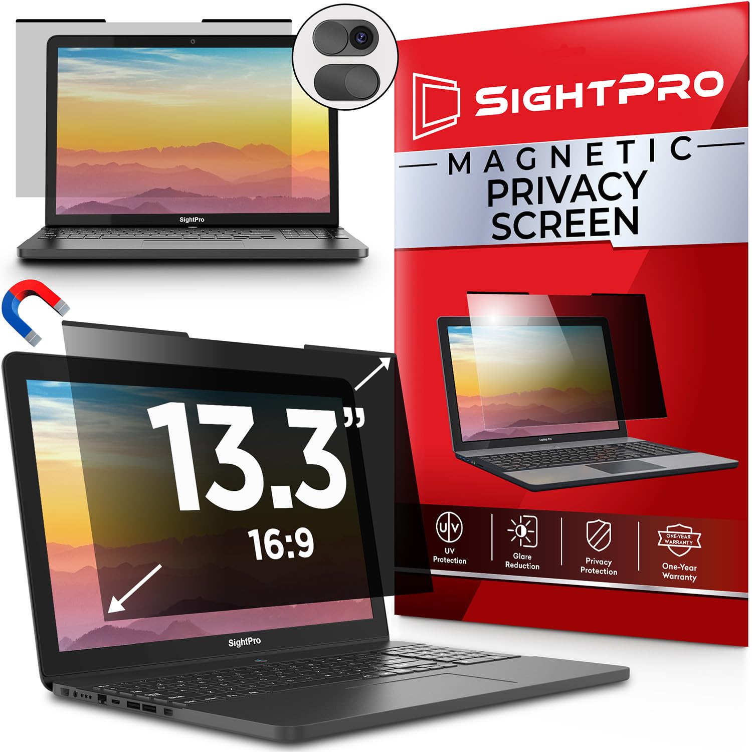 Buy now Magnetic Privacy Screen for MacBook Pro 16 Inch (2019, 2020) Removable Laptop Privacy Filter Shield and Protector Laptop 13.3 Inch 16:9 at indiglob india