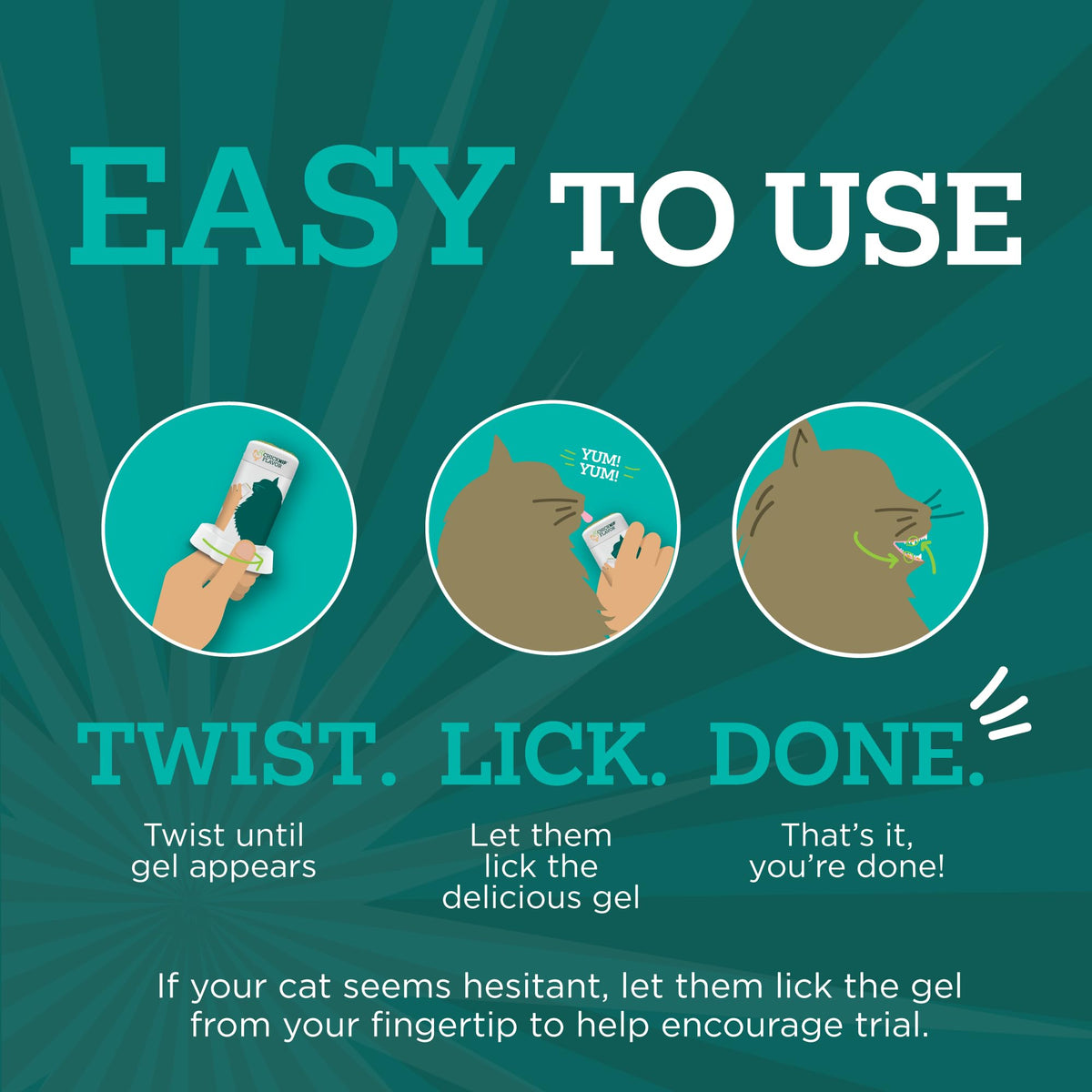 Twist + Lick Brush Free Dental Gel for Cats, 30 Day Supply, Fresh Breath