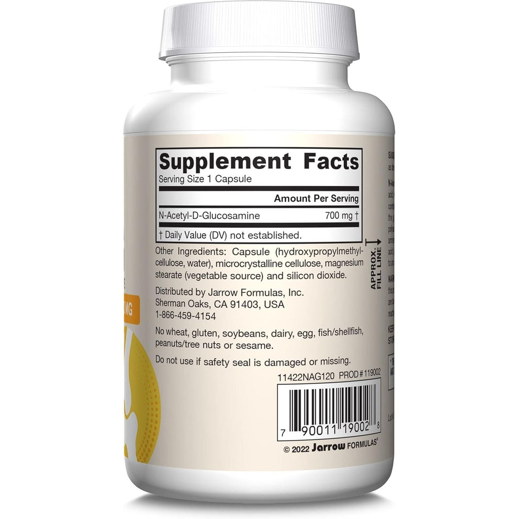 Buy now Jarrow Formulas N-A-G 700 mg, N-Acetyl Glucosamine, Acetylated Form of Glucosamine for Bone and Joint Support, 120 Veggie Capsules, Up to 120 Servings at indiglob india