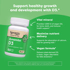 Renzo's Dynamite Vitamin D3, Dissolving Kids Vitamin D3, 60 Sugar-Free Melty Tabs, Lil’ Green Apple Flavored