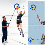 Adjustable Volleyball Spike Trainer with Question Mark Hook, Portable Lightweight Hitting Trainer for Serving, Spiking & Jump Training, Real-Ball Feel, Volleyball Gift for Beginners & Pros (No Ball)
