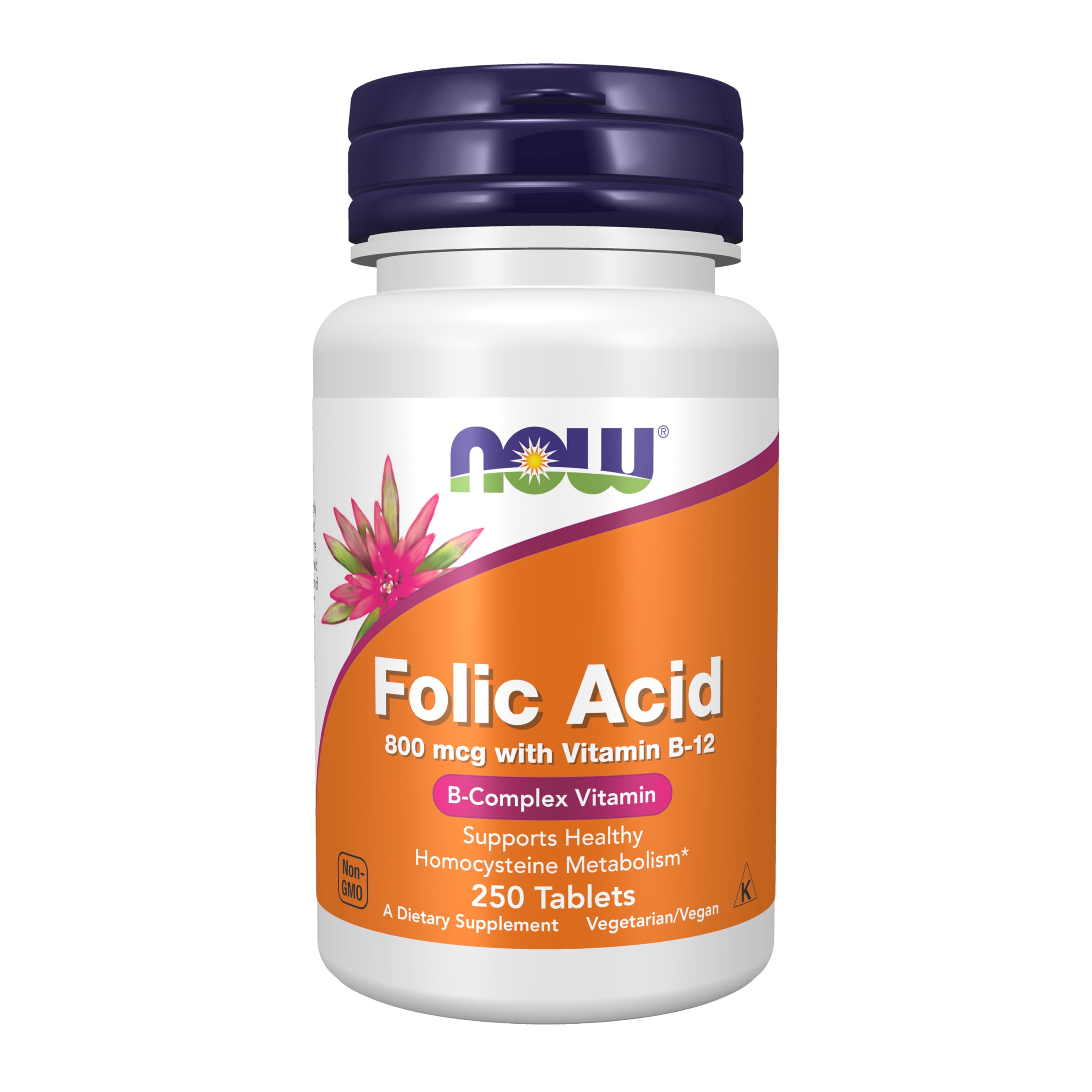 Buy now NOW Foods Folic Acid 800 mcg Tabs (Pack of 2) at indiglob india
