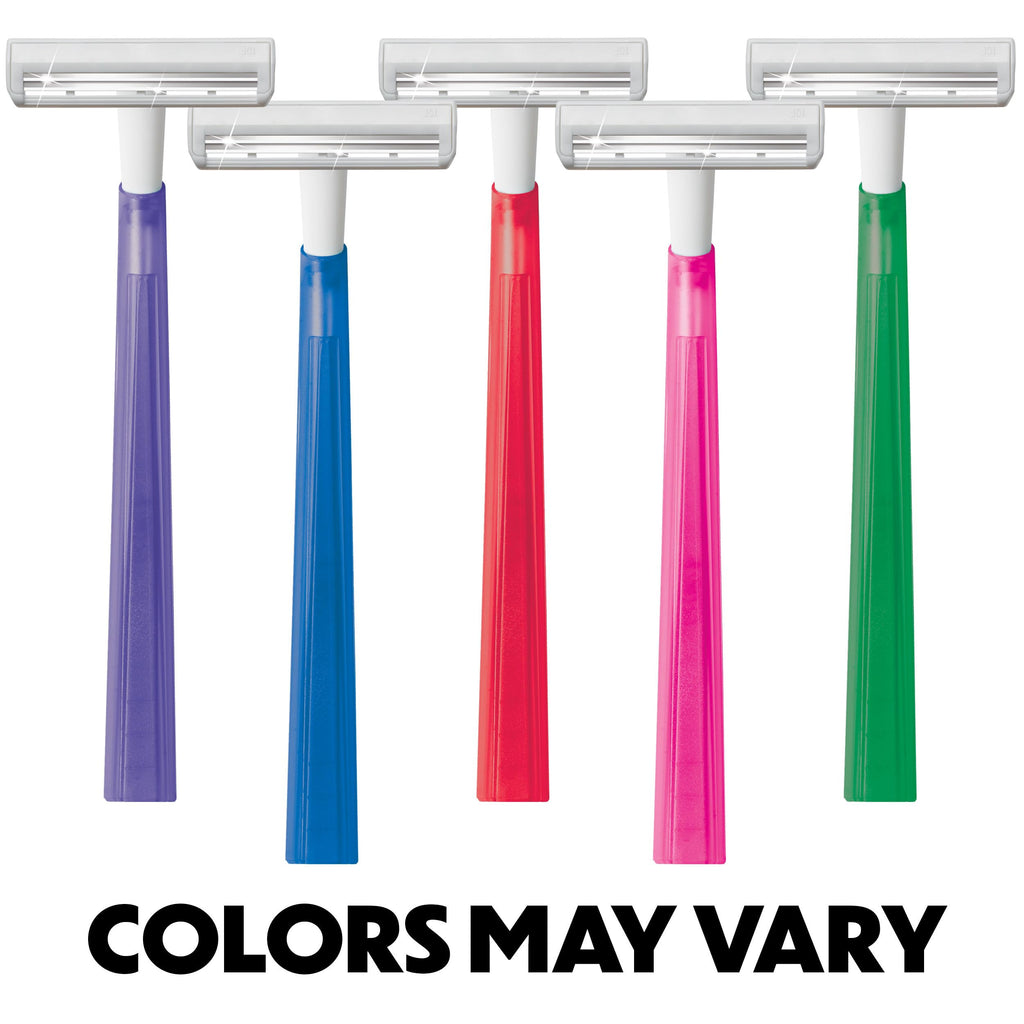 BIC Silky Touch Womens Disposable Razors, 2-Blade, Travel Covers, 40-Pack