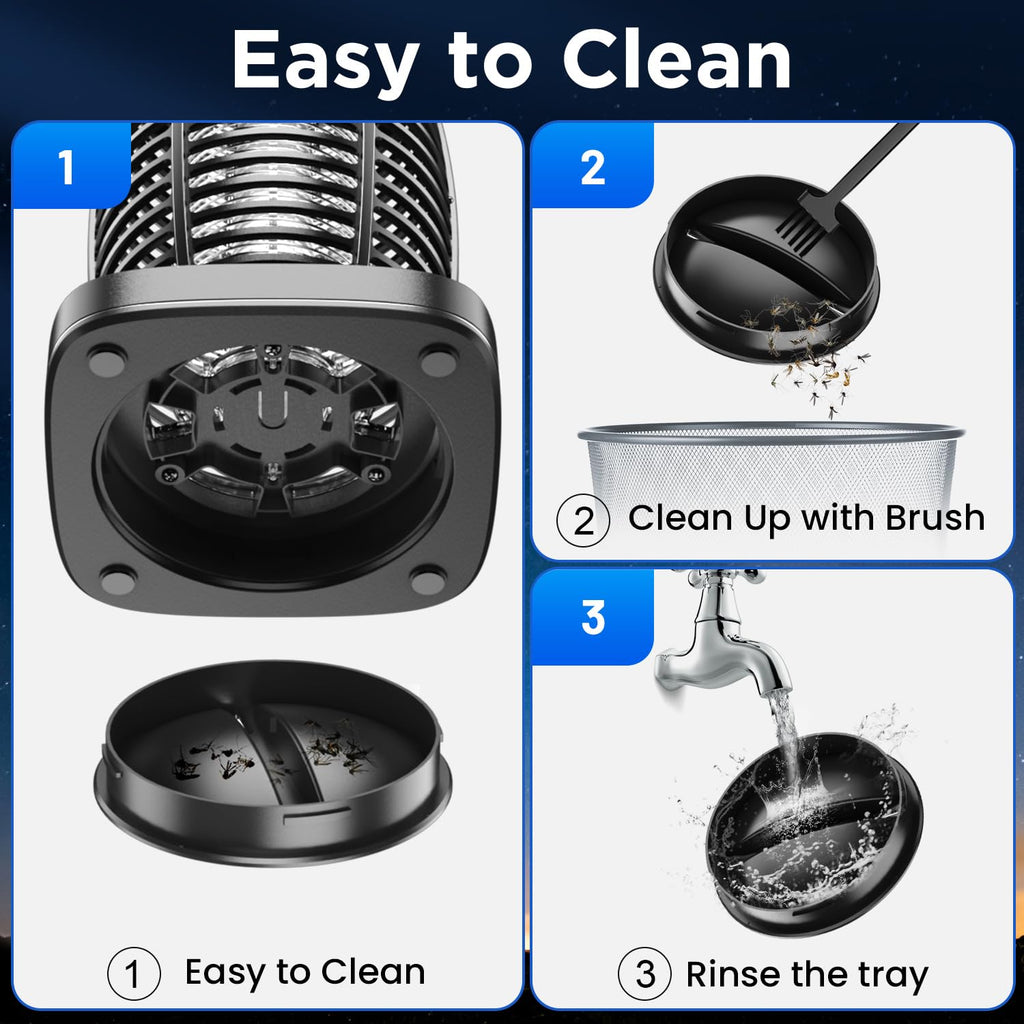 ZECHUAN Solar Bug Zapper Outdoor Waterproof, Electric Mosquitoes Zapper