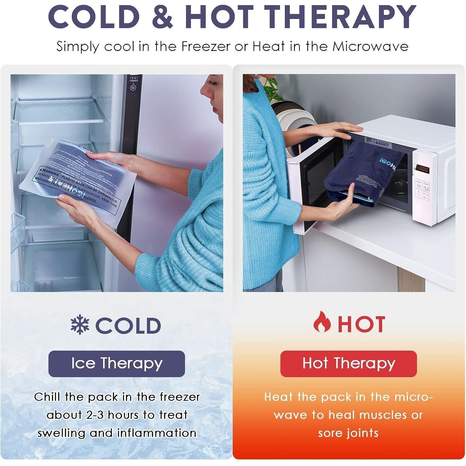 Buy now Knee Ice Pack Wrap,Ice Pack for Knee, Reusable Hot Cold Therapy Pack for Injury,Gel Bag Freezer Cold Pack Compress Heating Pad Leg Brace Pain Relief for Arthritis,Meniscus Tear-Soft Plush at indiglob india