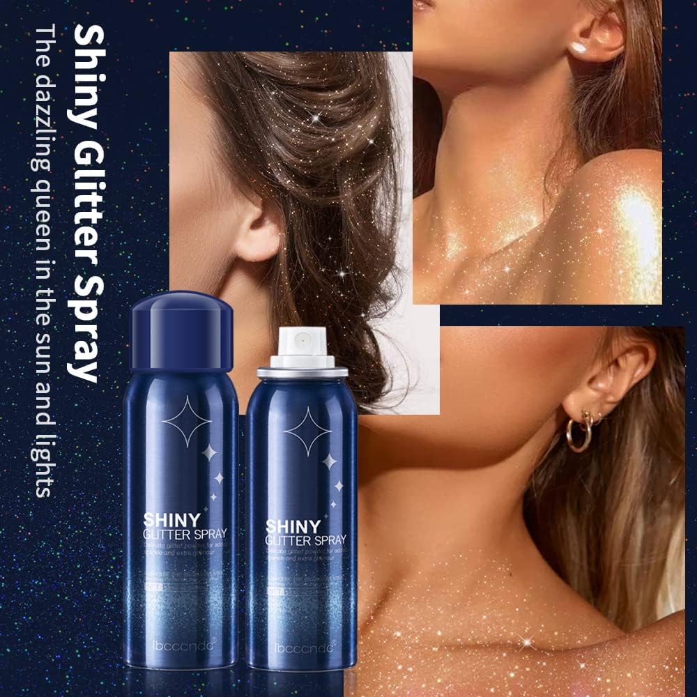Buy now MEICOLY Silver Body Glitter Spray 2.1oz â€“ Waterproof Quick-Dry Shimmer Hairspray for Hair, Body & Clothes | Festival, Party, Prom Sparkle at indiglob india