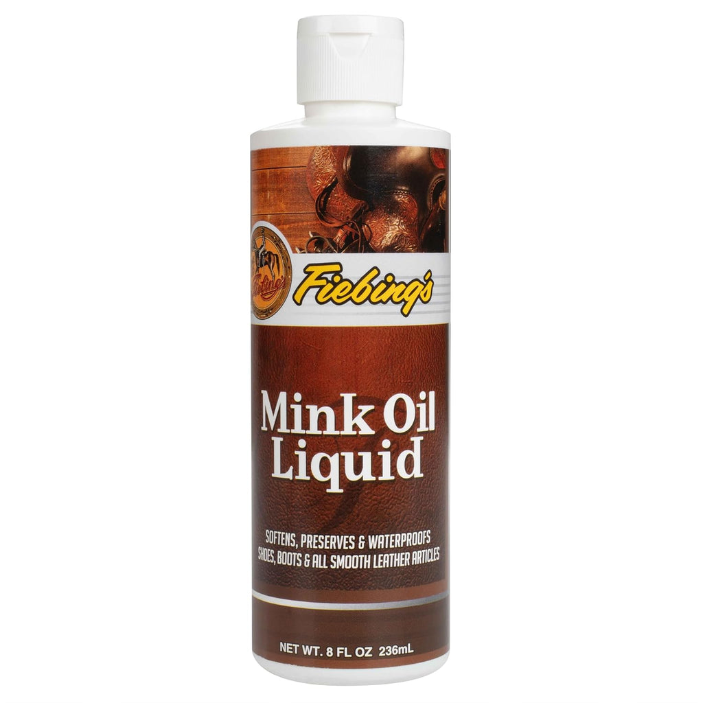 Buy now Fiebing's Liquid Mink Oil for Leather Boots (8 fl oz) - Leather Cleaner & Conditioner - Waterproof, Preserve, Soften All Smooth Leathercraft & Vinyl - Prevents Salt Stains - Use On Couch, Shoe, Purse at indiglob india