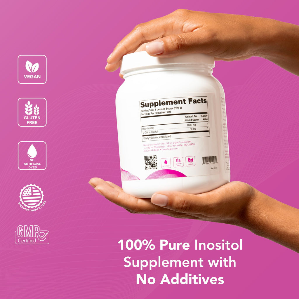 Theralogix Ovasitol Canister – Fertility & Hormone Health, NSF Certified | Promotes healthy blood sugar levels, hormone balance, & menstrual regularity with a 40:1 blend of myo- and d-chiro-inositol.*