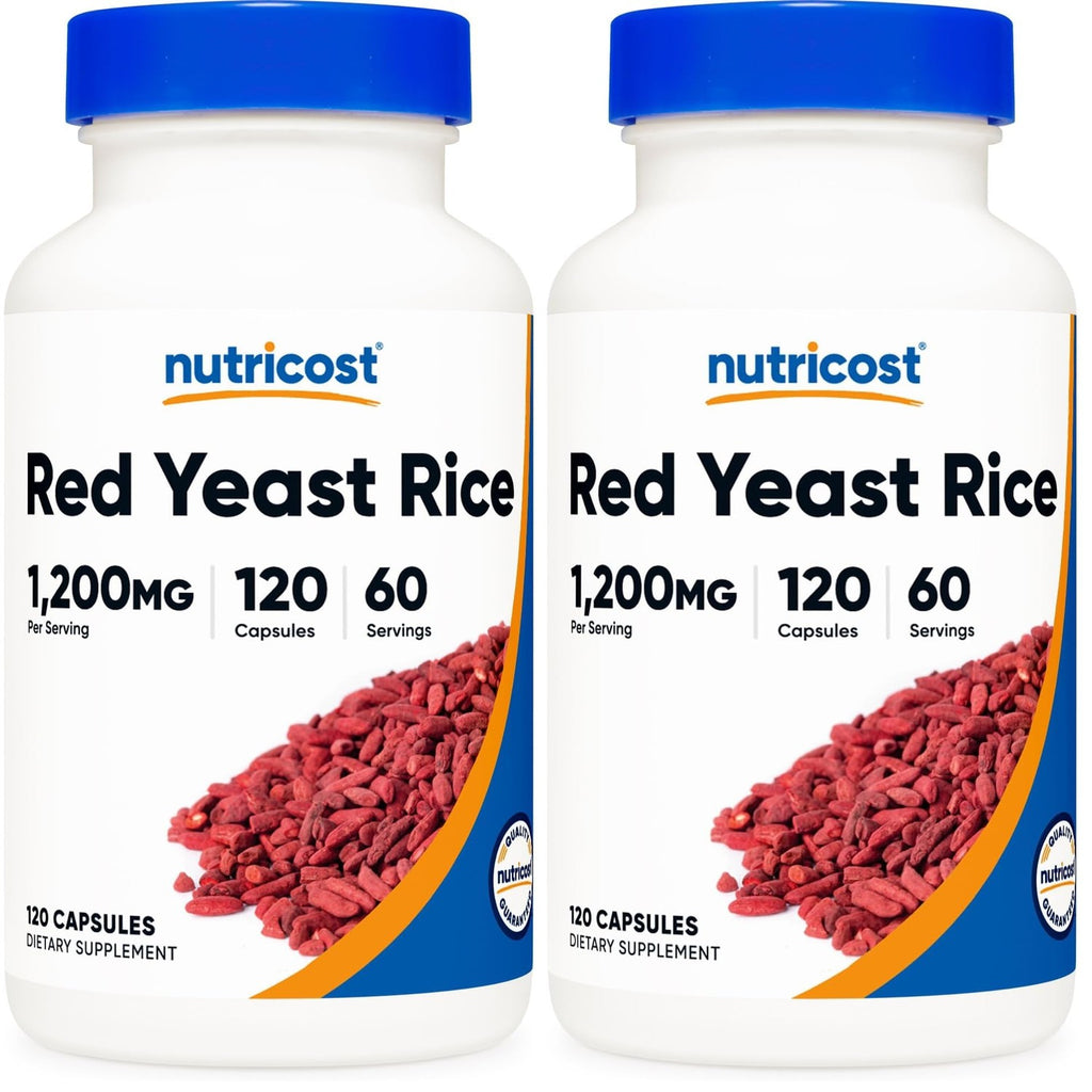 Nutricost Red Yeast Rice 1200mg, 120 Capsules, 60 Servings, Gluten Free | Veggie Caps, GMO-Free