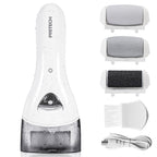 Electric Foot Callus Remover, Rechargeable Foot File for Dead Skin Care | Portable Electronic Pedicure Kit, Waterproof Hard Skin Scraper Tool with 3 Roller Heads for Cracked Heels & Home Spa