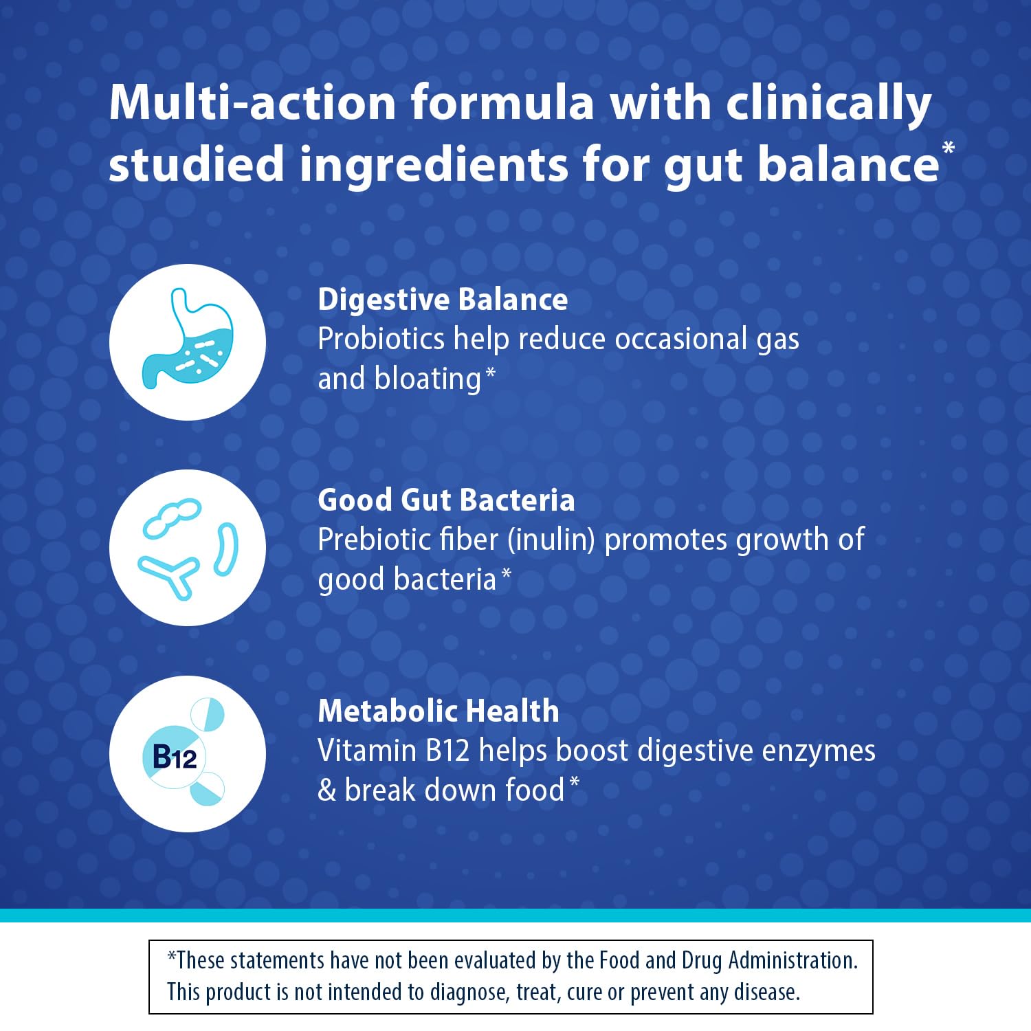 Florastor Prebiotic and Probiotic Gummies with Vitamin B12, 56 Gummies | Digestive and Metabolic Support Blend for Multi-Action Care, Probiotic Gummies for Women and Men