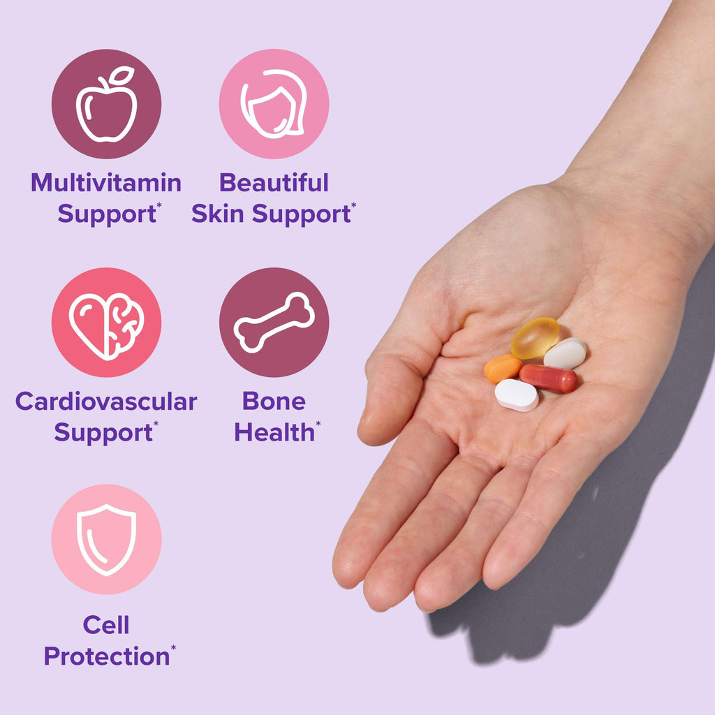 Buy now GNC Womenâ€™s 40+ Vitapak, 5-in-1 Multivitamin Pack, Healthy Hormones, Brain Health, Metabolism, Bone Strength, Edible Dietary Supplement, 30 Servings at indiglob india