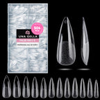 Buy now UNA GELLA Almond Gel Nail Tips, 504PCS Pre Etched Clear Fake Nails Tips Medium Almond Shape - 12 Sizes Full Cover Soft Acrylic Press On Nail Extensions No C Curve Gift for Diy at Home at indiglob india