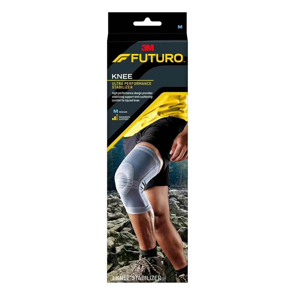 Buy now FUTURO Ultra Performance Knee Stabilizer, Ideal for Sprains, Strains, and General Support, Medium at indiglob india